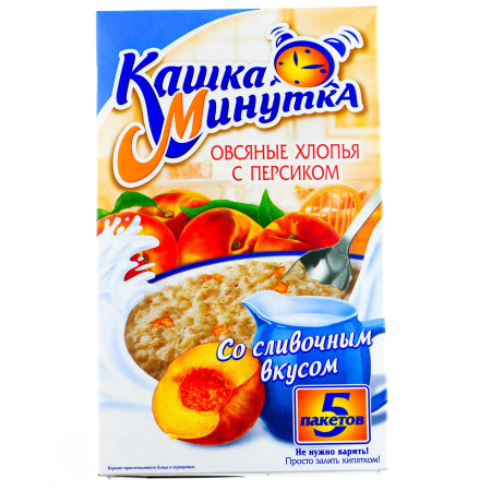 Каша МИНУТКА овсяная с персиком 5х43г